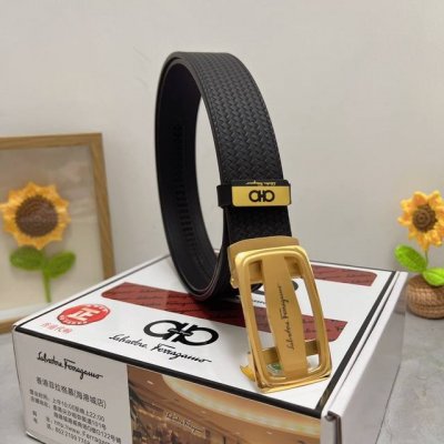 Product Name: Ferragamo Automatic Belt Material: Genuine Leather Belt Made From