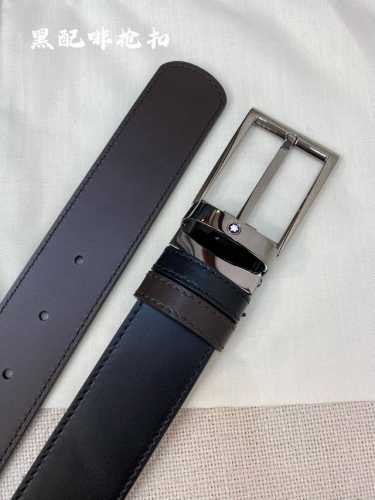 Montblanc 3.5Cm Wide, Made Of Top-Grain Cowhide, Pin Buckle, Free-Cut Business C