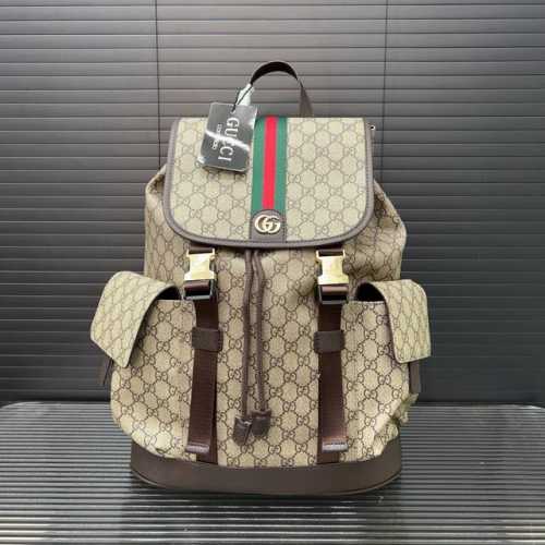 Gucci Gucci printed Double G backpack, unisex backpack, real product photo, orig
