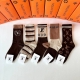 Specially packaged Louis Vuitton new mid-length slouch socks! Five pairs per box