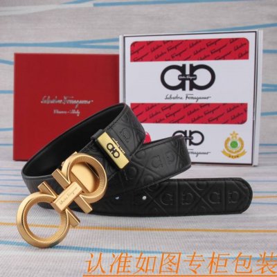 Belt: Ferragamo Original Cowhide Belt (Ddd) Men's Belt: 100% top-grain cowhide l