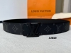 Lv Monogram Eclipse Reversible Belt. Made of canvas with calfskin on the front a