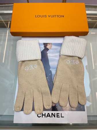 Lv Autumn/Winter Wool Knit Gloves Candy Solid Color Series - This autumn/winter' - Click Image to Close
