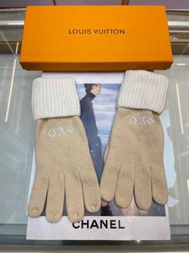 Lv Autumn/Winter Wool Knit Gloves Candy Solid Color Series - This autumn/winter'