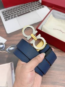 Ferragamo Genuine Size 3.5Cm Original Leather Business Simple Large