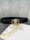 Width 4.0cm This Versace belt is made of double-sided pigskin leather and decora