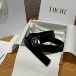 New Dior belt. This belt is crafted from smooth black cowhide leather and featur