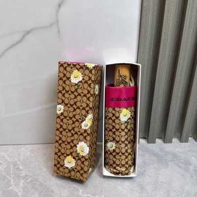 Coach wooden handle small daisy new 50% off folding umbrella fashionable origina