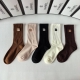Specially packaged Chanel new cashmere embroidered mid-length slouch socks! Five