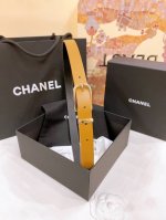 Chanel chain pin buckle imported calfskin belt brass metal feels soft and delic