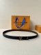 This exquisite Louis Vuitton Lv fine enamel 20mm reversible belt is cleverly des