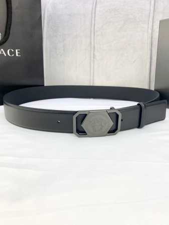 Width 4.0Cm Versaec This Fashionable Belt Is Made Of Soft Calf Leather And Decor - Click Image to Close