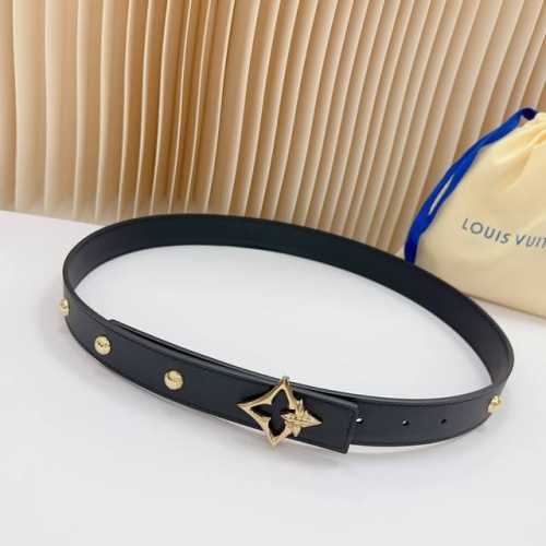 3.0 Cm Lv Louis Vuitton New Belt, Double-Sided Top-Grain Leather, Length: 80, 85