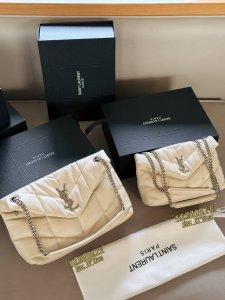 Sheepskin with box Size: 23*16Cm small 29*22Cm large Ysl cloud bag Loulou Puffer