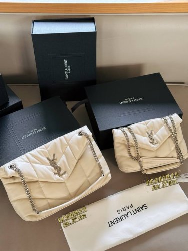 Sheepskin with box Size: 23*16Cm small 29*22Cm large Ysl cloud bag Loulou Puffer
