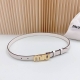 2.0Cm Miu Miu New Style Belt, Double-Sided Top-Grain Cowhide Leather, Length: .7