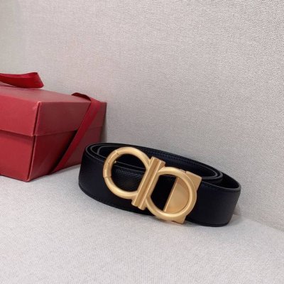 Ferragamo High-End Custom Men's Belt, Double-Sided Imported Cowhide, Can Be Used