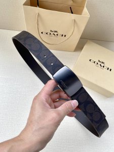 Width 3.8Cm Coach's reversible belt features signature canvas on one side and re