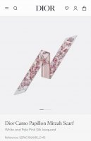 Do2526 Double-layer double-sided 6X105Cm twill silk Dior Camo Papillon DDD