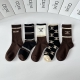 Special Packaging Celine's new classic mid-calf socks! Five pairs per box, same