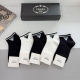 5 pairs per box (with packaging) Prada new short socks, pure cotton fabric, cla