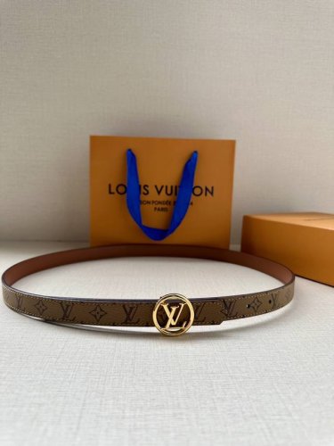2.0 Width This Lv Iconic Double-Sided Belt Features The Iconic Iconic Buckle, Pe