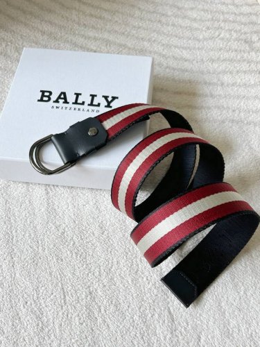 Bally Men's Casual Fabric Belt (Same Style as in Bally Boutique Stores) This rev
