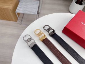 Gift: Ferragamo's complete belt package combines modern design with exquisite cr