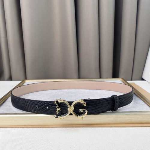 Special D&G Belt New Style Fine Copper Hardware Buckle, Original Lizard Pattern