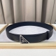 Prada D. Top-Grain Cowhide, 3.8 Cm Wide, Available On The Official Website, Pure