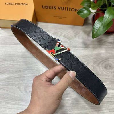 Special Lv. Louis Vuitton 40Mm Wide Double-Sided Genuine Calf Leather With A Sin