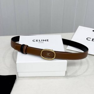 Celin E New 3D Buoy Buckle Women's Belt, Italian Imported Calfskin with Brass Bu
