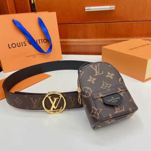 Lujia classic old flower belt waist bag, a belt divides the golden ratio, daily