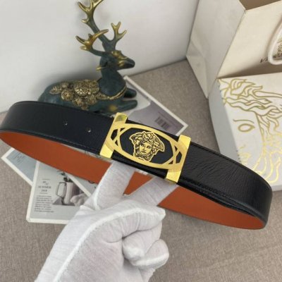Versace Special Leather Belt Series, Original Factory-Made Premium Stainless Ste