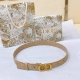 Special Dior 23 Double-Sided Sheepskin Diamond Belt Classic 3.0Cm Boutique Size