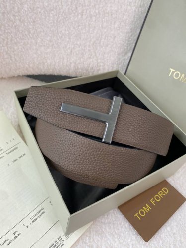 Special Tom Ford. New Premium Double-Sided Calfskin, Minimalist Business Men's B