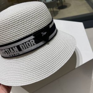 dior New Style Webbing Straw Hat, Simple And Elegant, All-Match Single Produc