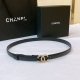 Chanel Cc Water Crystal Rhinestone Gold And Silver Logo Buckle. Imported Calf Le