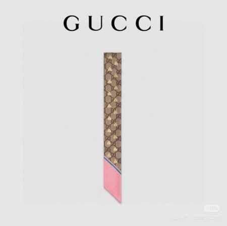 Zg Synchronous gold-plated bee Gucci double-layer silk ribbon The latest model o - Click Image to Close