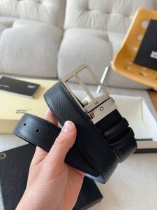 Montblanc width 3.5cm using top layer cowhide fine pin buckle head free cutting