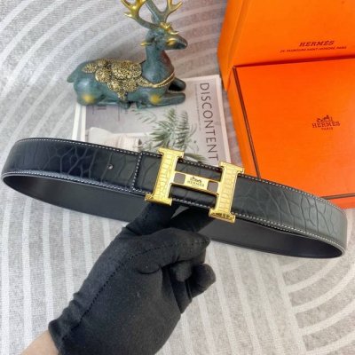 Herm S Special Leather Belt Series, Original Factory-Made Premium Stainless Stee