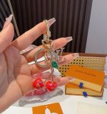 New M02476 Lv Cherry Keychain Bag Pendant Ornament Lv X Tm Lv Cerise Bag Ornamen