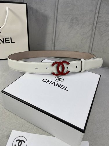 Width 3.0 Cm Chanel Classic Women's Belt, New Style With Smooth Lining And Satin
