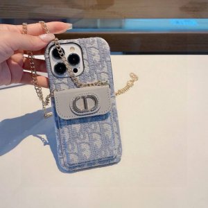 Dior card holder crossbody phone case with chain instantly turns you into a fas