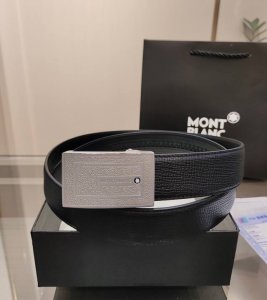 Special Montblanc Automatic Belt, 34Mm Width, Premium Steel Buckle, Double-Sided