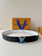 4.0 Wide Lv Dimension Sunset double-sided belt is made of Monogram coated canvas