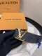 Special Men's Lv Louis Vuitton Belt Men's Classic Leather Belt With 316 Stainles