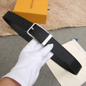 With Full Set Of Gift Boxes Lv 35Cm Vendome Belt Imported Cowhide Outlines Smoot