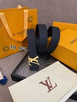 Special Lv Women's Belt Full Set Packaging This Model 3.0 Cm Lv Initiales Double