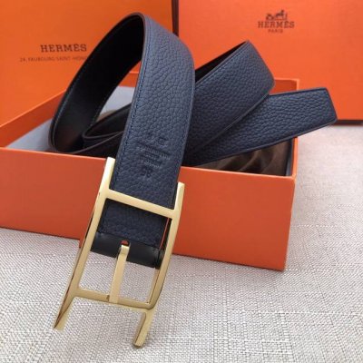 Herm S Pin Buckle Leather Belt, Authentic Quality, Imported Top-Grain Cowhide,,